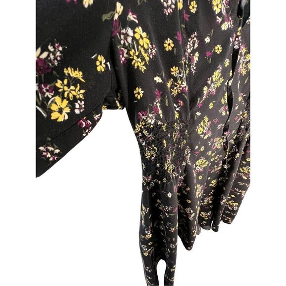 Torrid Black Knee Length Floral Dress - Picture 2 of 5